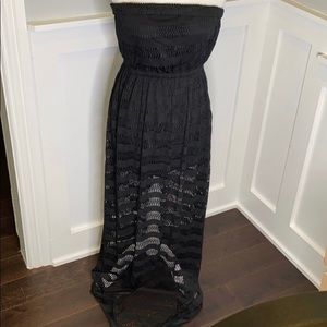 Black Mesh Maxi Dress